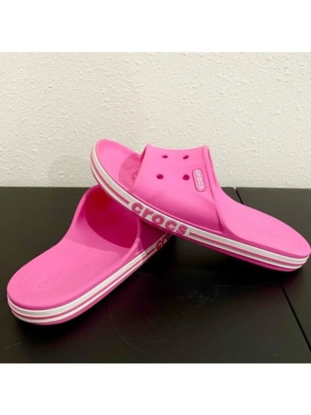 CROCS Bayaband Light Pink Sandals Comfort Beach Colorful Preppy Athleisure - Picture 1 of 9
